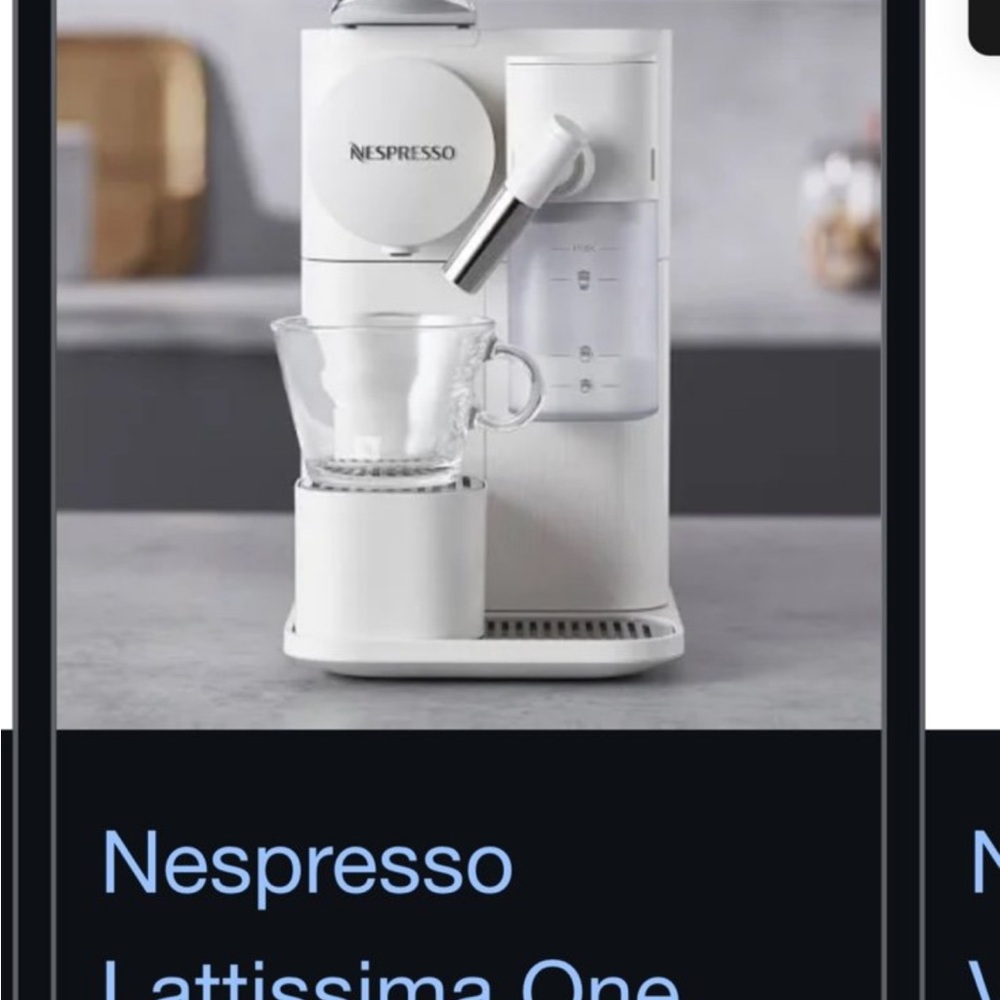 Nespresso Lattissima One in Elegant White
